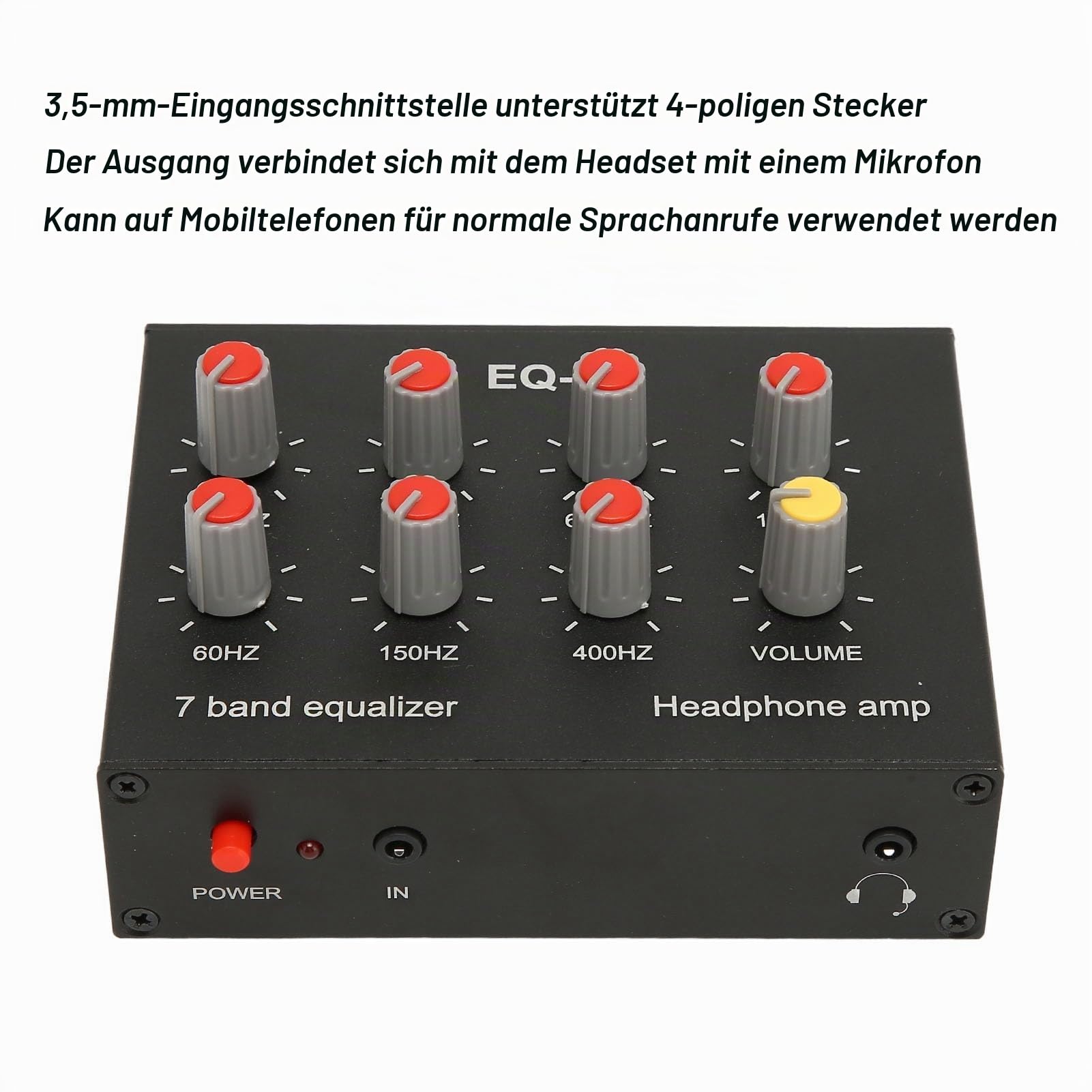 ZJchao Equalizer Home Audio, 7-Band-Sound-Equalizer Home Audio Equalizer Grafischer Equalizer mit 12 DB Hochbassanpassung für die von Streaming-Podcasts