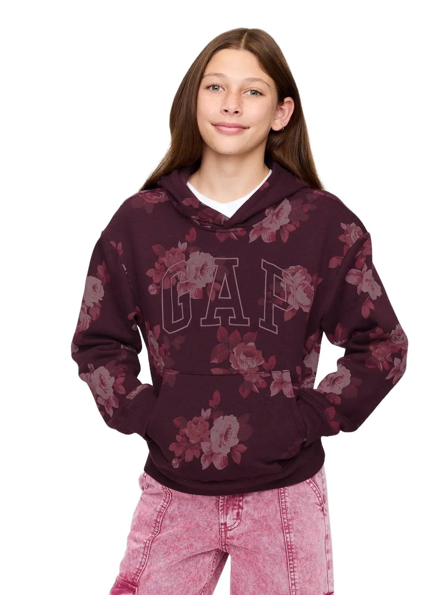 GAP Girls' Logo Fleece Sweatshirt