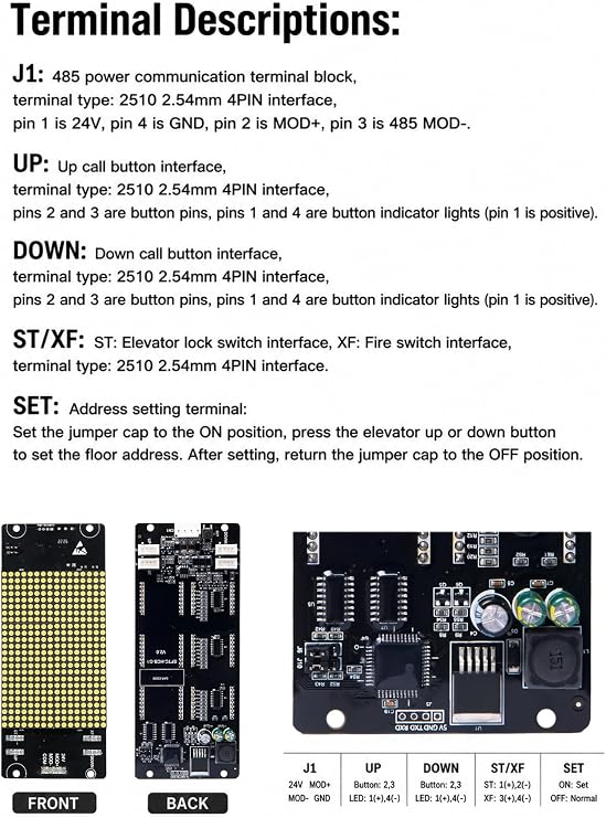 TC-HCB-G1-Nice3000 Elevator Controller Display Control Board Replacement for Elevator Controller Display Board for Nice3000 System Vertical Display,Lift Accessories