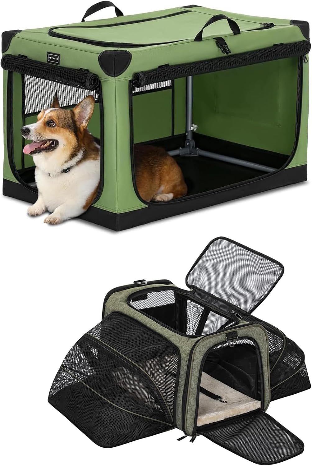 PETSFIT Portable Dog Crate & Cat Carrier Pet Supplies