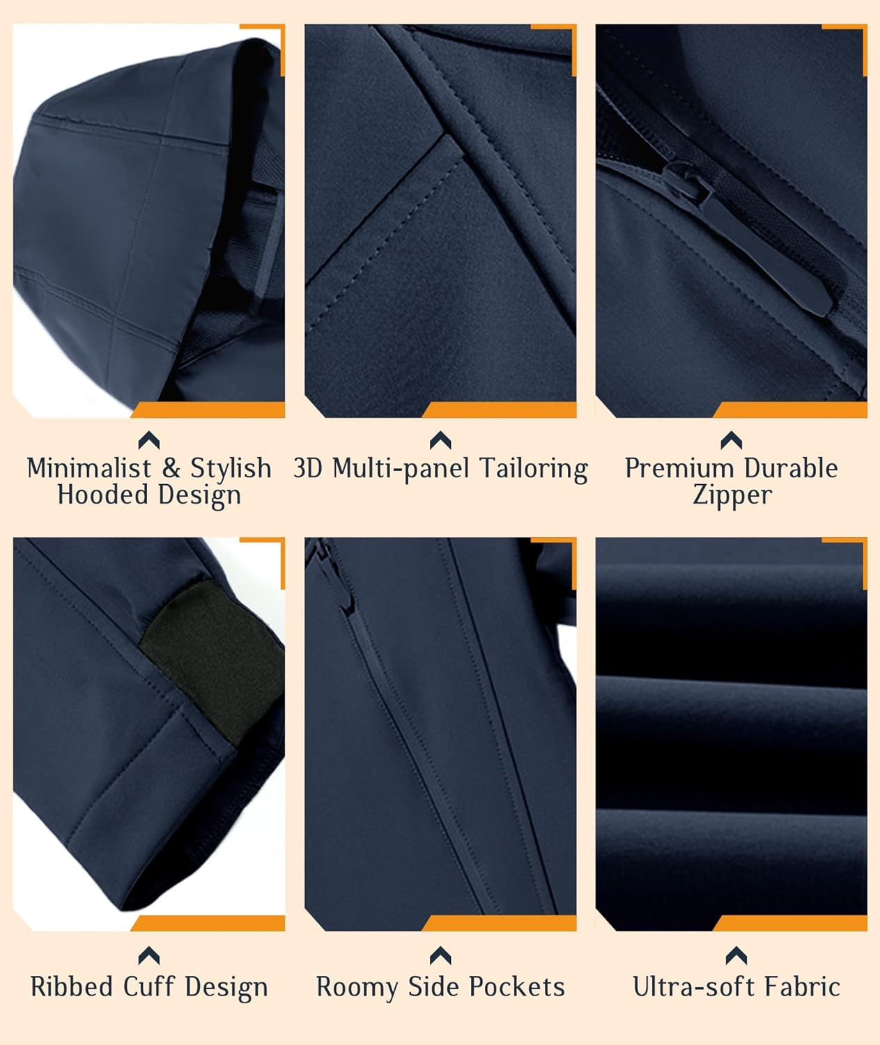 Women's Jacket Hoodie Spring Fleece Jacket Waterproof Lightweight Jackets Windproof Coat for Hiking Camping