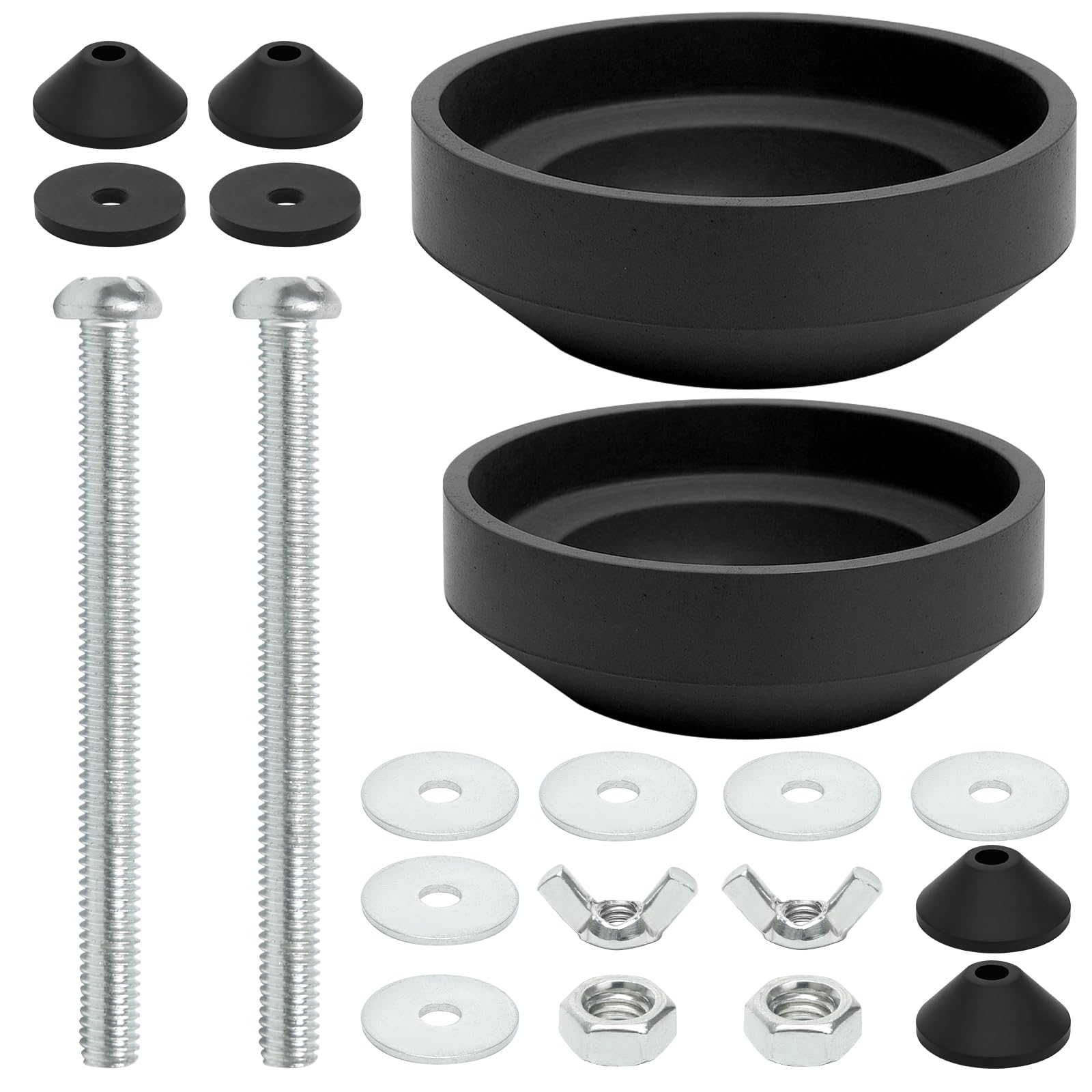 Universal Toilet Cistern Seal Kit, Tank to Bowl Rubber Gasket with Stainless Steel Bolts and Washers, Leak Proof Replacement for Close Coupled Toilet Cistern Repair, Easy DIY Install