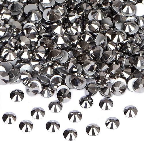 Miniatura 56 de 2880 diamantes de imitación para arte de uñas, sin termofijación, fijación con pegamento, cristales redondos de vidrio con base plana para hacer