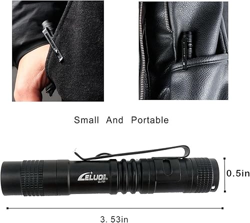 Miniatura 4 de LELUOHQ Linternas LED, paquete de 2 linternas de bolsillo, mini luces de flash de alto lúmenes, pequeñas linternas tácticas, linternas de mano, 2