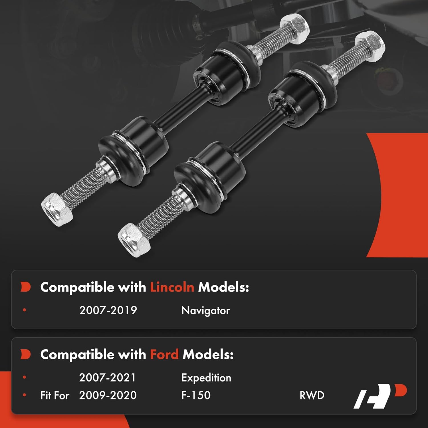 A-Premium 2 x Front Sway Bar Links Stabilizer Bar Links, Compatible with Ford F-150 2009-2020, Expedition 2007-2021, Lincoln Navigator 2007-2019