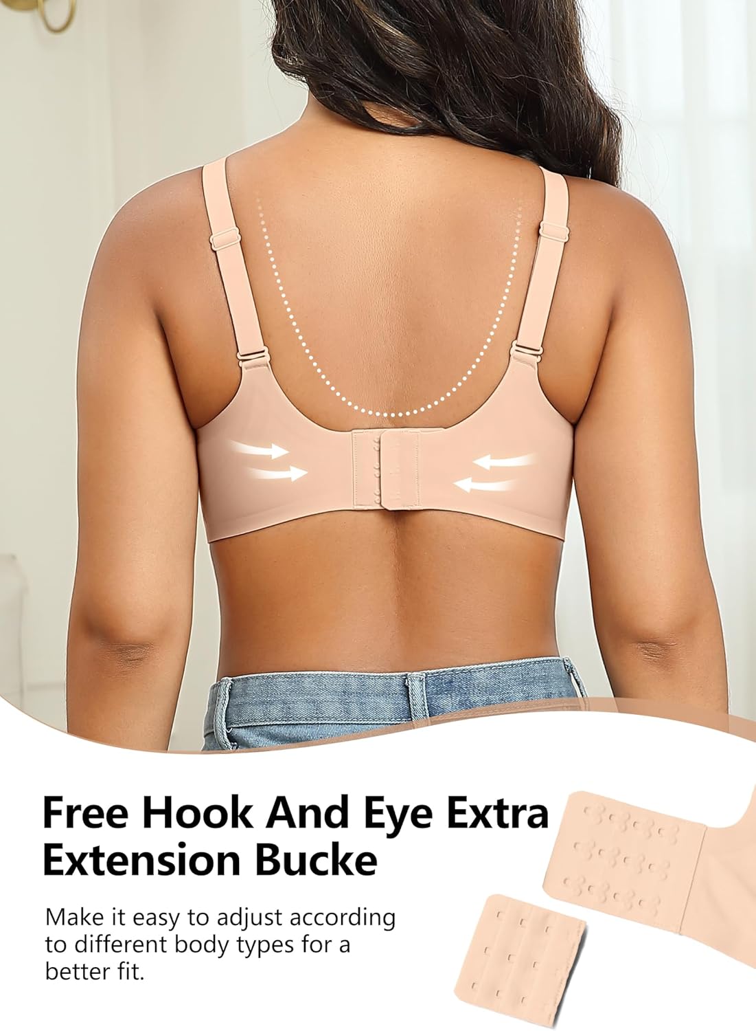 Wavy Wireless Bras Push Up Bralette Seamless Wirefree Plunge Bra Everyday Bras for Women No Underwire Full Coverage - Image 7