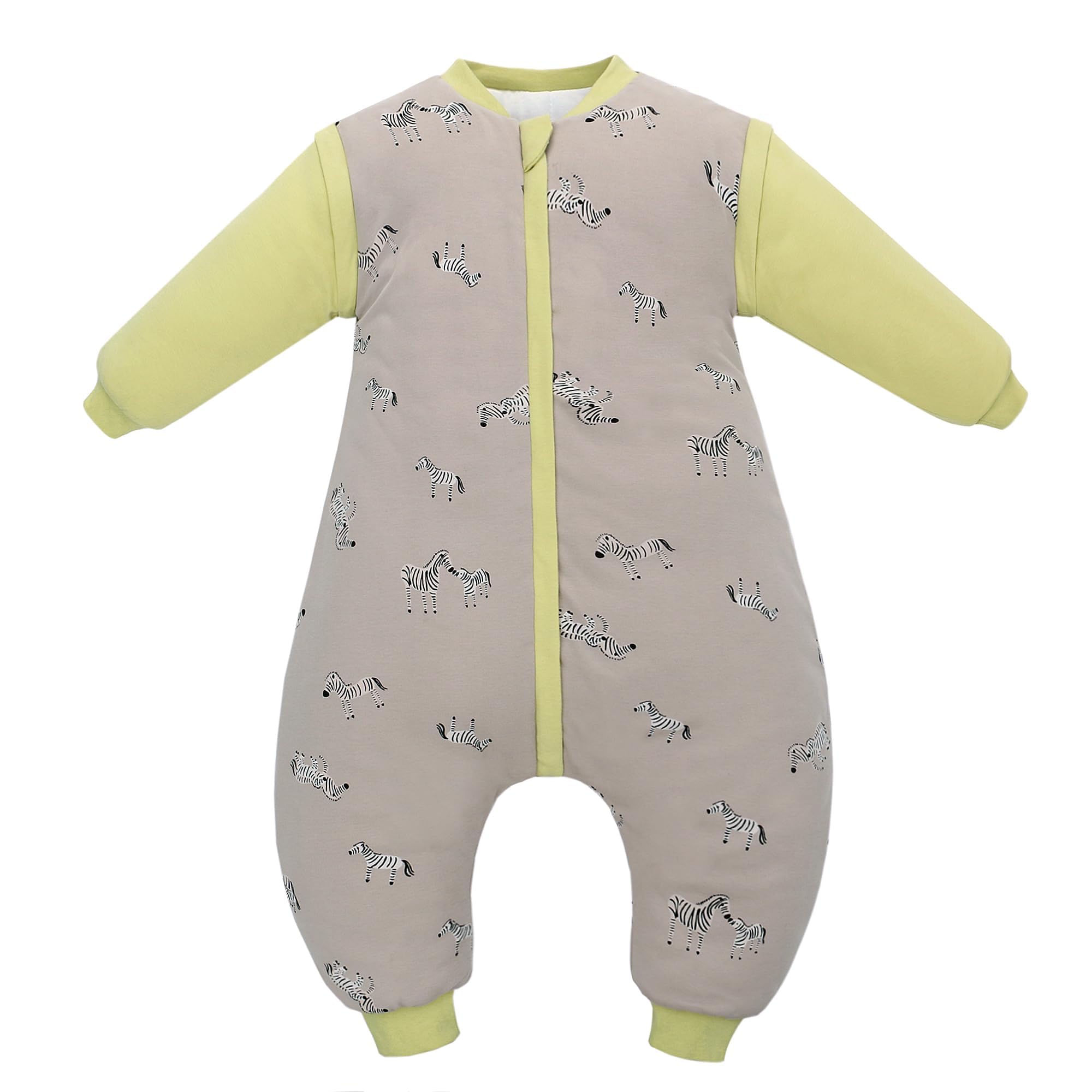 Gigoteuse Hiver 2.5 Tog Manches Amovibles - 100% Coton Bio - Pieds Boutonnés - Pour Bébé 70-90cm
