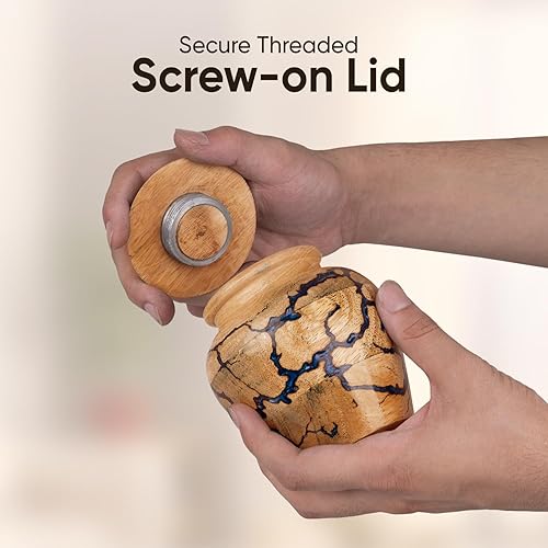Miniatura 3 de STONLIF Urnas de madera para cenizas humanas adultas, hombres y mujeres, urna de cremación grandes y pequeñas urnas de recuerdo para cenizas