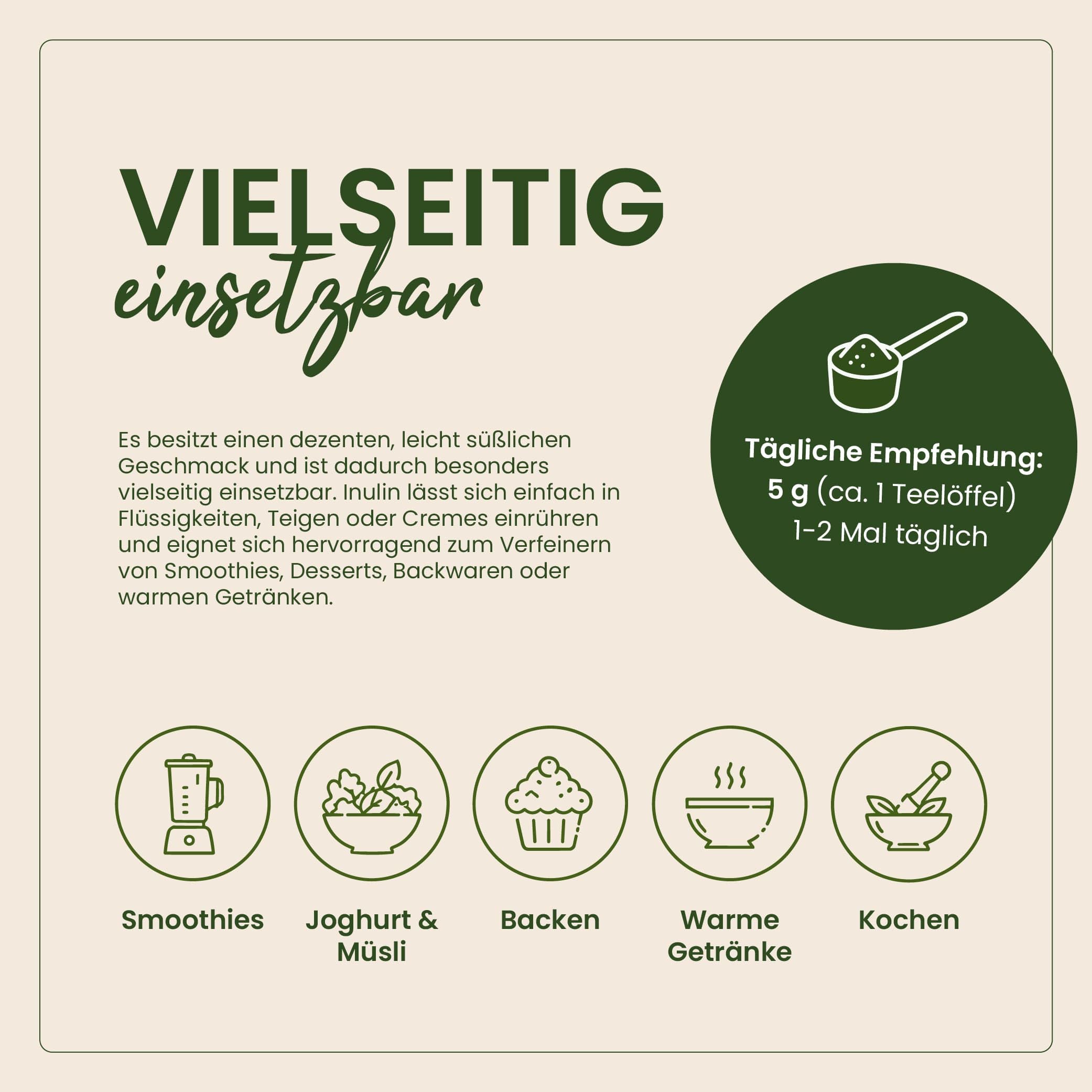 Bio Inulin 5kg Ballaststoff Pulver aus Agave Präbiotika 100% Bio Qualität vegan Taste Market