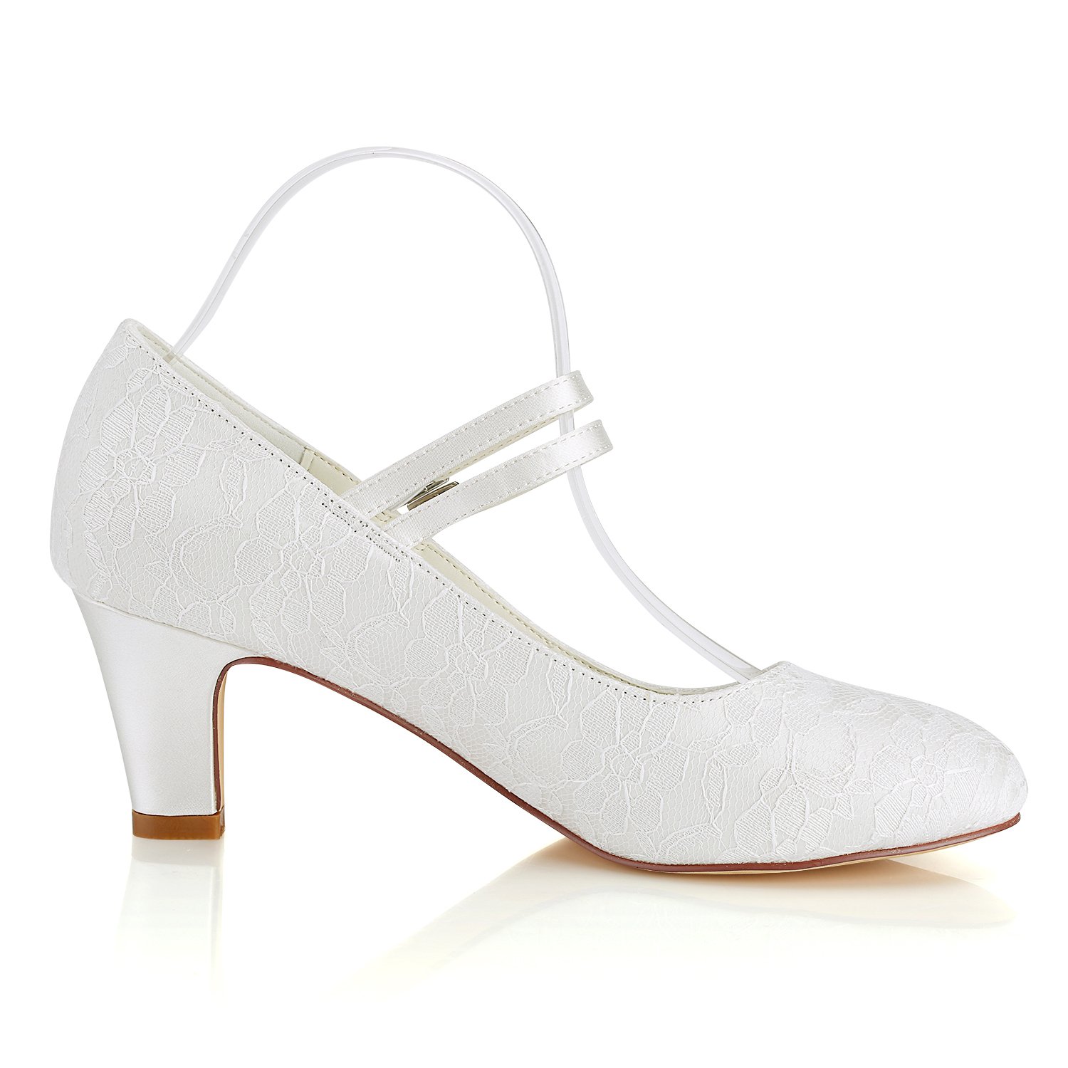 Seide Hochzeit Schuhe Vintage Round Toe Mary Jane Brautschuhe Elfenbein Hochzeit Gast Schuhe