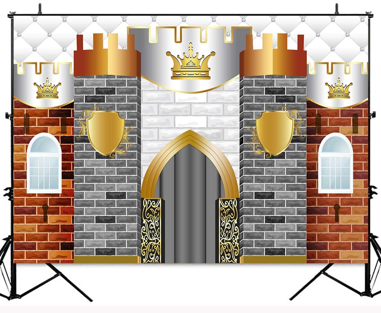 Mittelalter Burg Fotohintergrund - Blaues Gothic Schloss Für Mottopartys