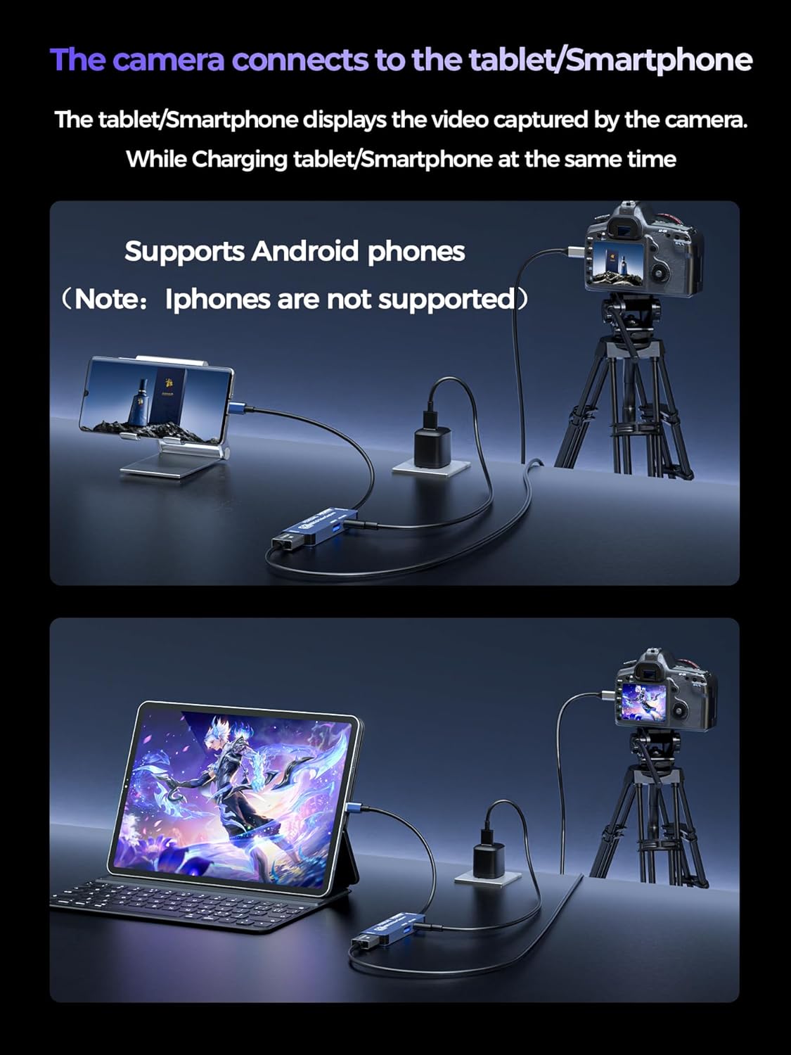 USB 3.0 Video Capture Card with PD 100W and USB3.0 Port, Streaming Game Recording 4K, 60FPS, HDMI to USB-A/USB-C Capture Card for Quest 3, Switch, PS5/4, Camera, Xbox, Tablet PC