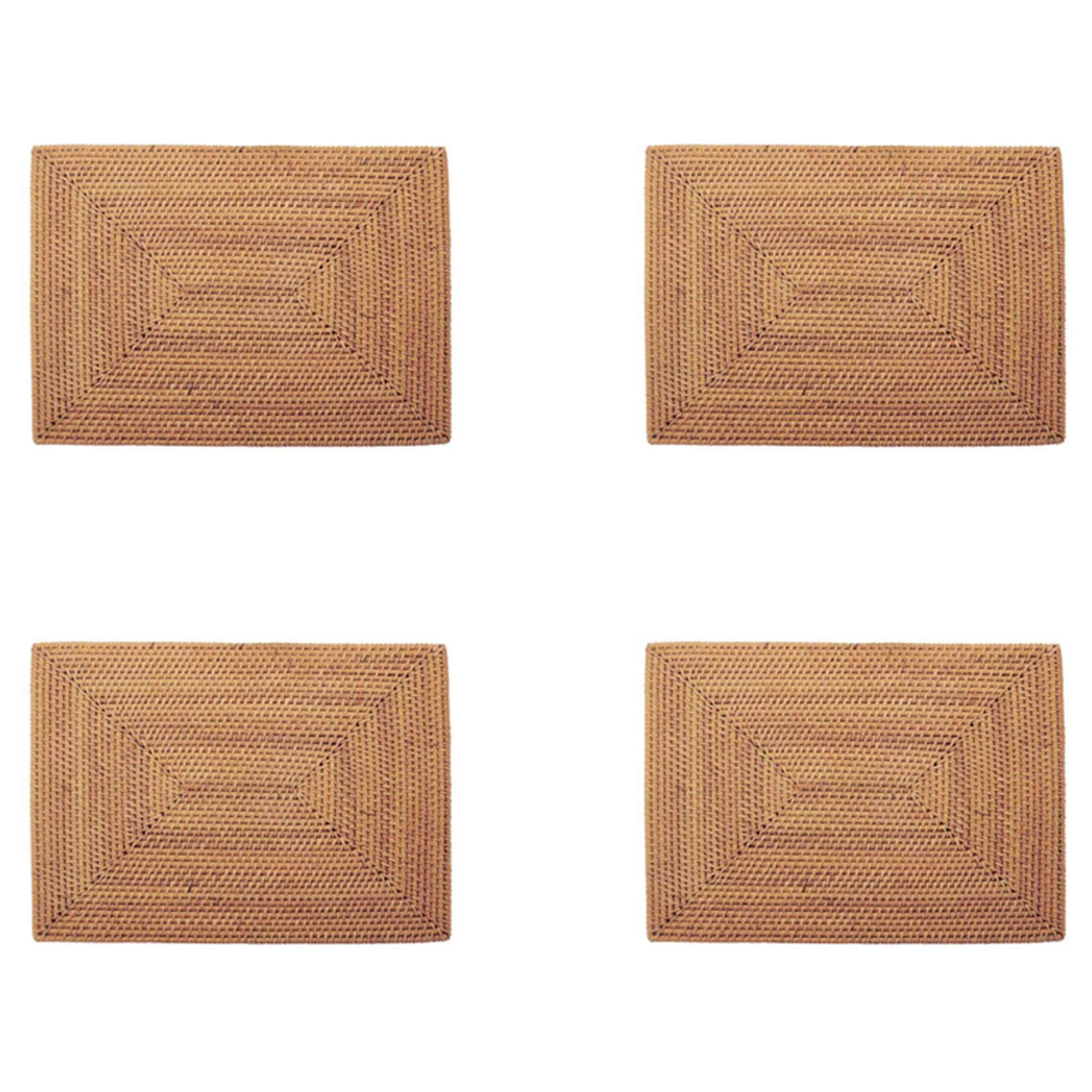 Hndhbfgrt 4X Table Mats Non Slip Rattan Placemats Dining Table Heat Woven Placemats Heat Mats for Dinner Table