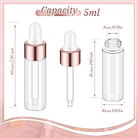 Vista 73 de 100 mini botellas de vidrio con gotero de aceite a granel, botellas vacías pequeñas esenciales transparentes, recipientes de muestra, frascos