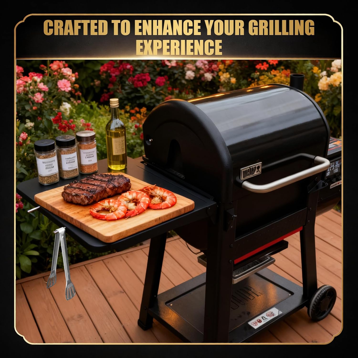 QuliMetal Grill Side Table for Weber Searwood 600/600XL/Smoque/Smoque XL image 5