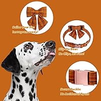 Vista 70 de Maca Bates Fall Maple Leaf Dog Collar with Sailor Bow Tie for Extra Small Girl,Boy,Autumn Foliage Puppy Collars with Bowtie Breakaway Adjustable