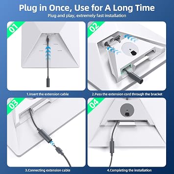 for Starlink Mini Extension Cable 23.5CM, Waterproof DC Male to DC Female Extender Cord, Power Converter Adapter, Compatible with Starlink Mini Pipe Adapter & Original Power Cable