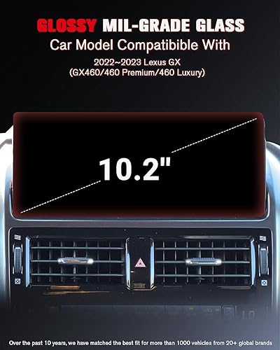 Miniatura 2 de Protector de pantalla brillante de 10.2 pulgadas para Lexus GX (GX460460 Premium460 Luxury) 2022  2023 - más claro y suave - Vidrio templado 9H+ de