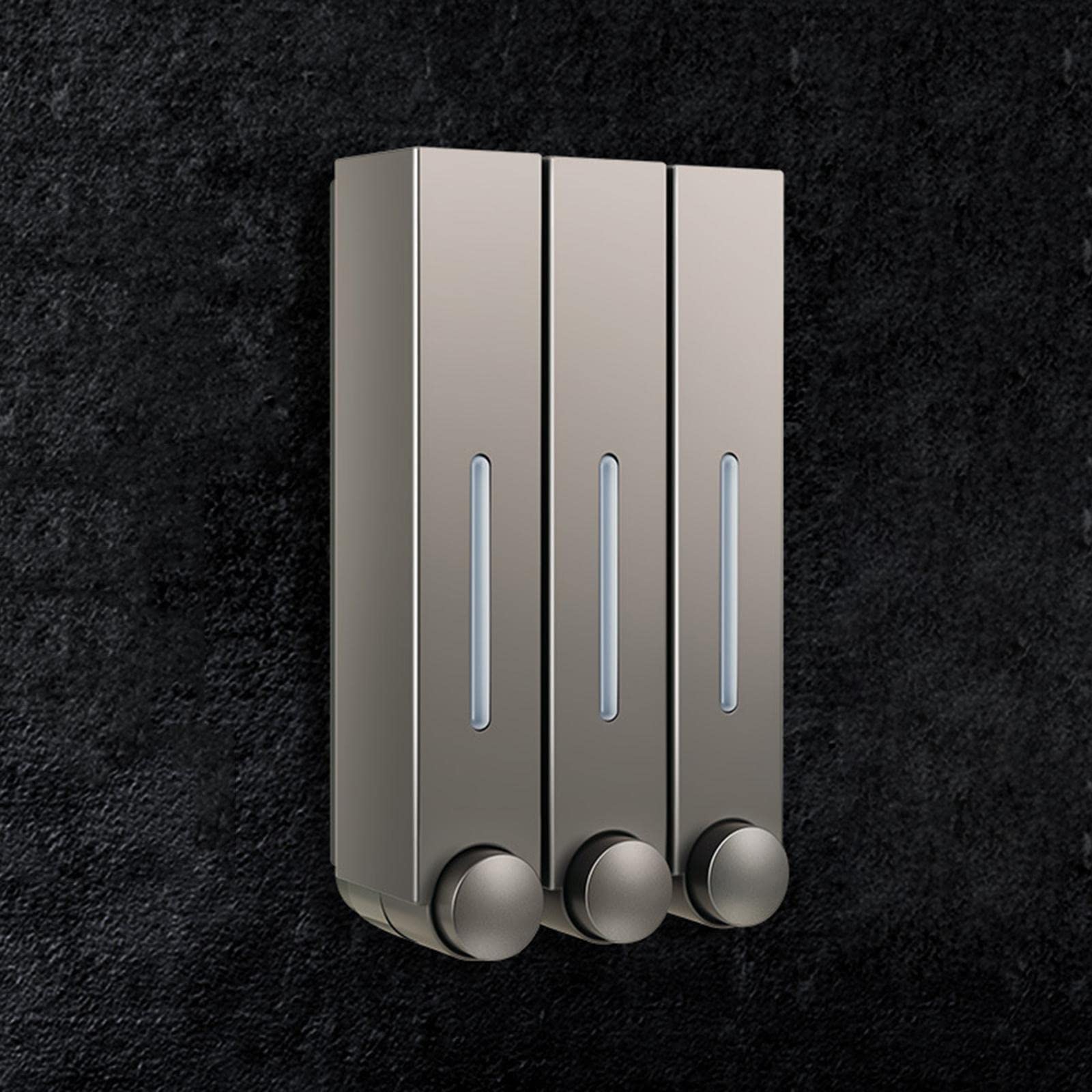 Dispensador de Jabón de Plástico para Montaje en Pared con Depósito, Ventana de Visualización. Ideal para Oficinas, Restaurantes, Aseos Y Baño,