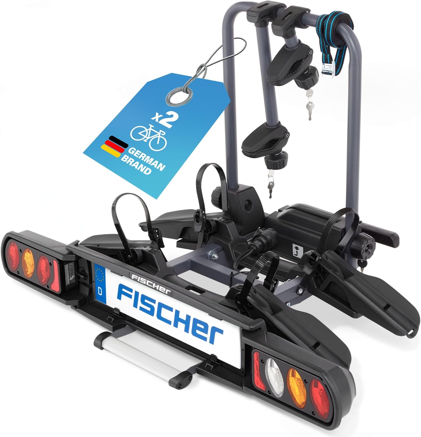 FISCHER Kupplungsfahrradträger ProlineEvo 2 I Fahrradträger Kupplung I Fahrradträger Auto I Träger Auto
