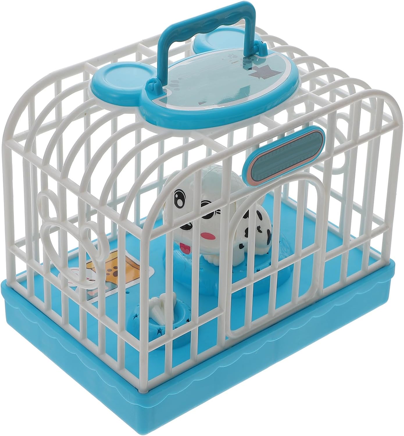 Electric Dog Abs with Intelligent Induction System and Singing Feature, Cartoon-Shaped White Pet Cage, Sound Control Simulation Dog Random Color for Educational Play