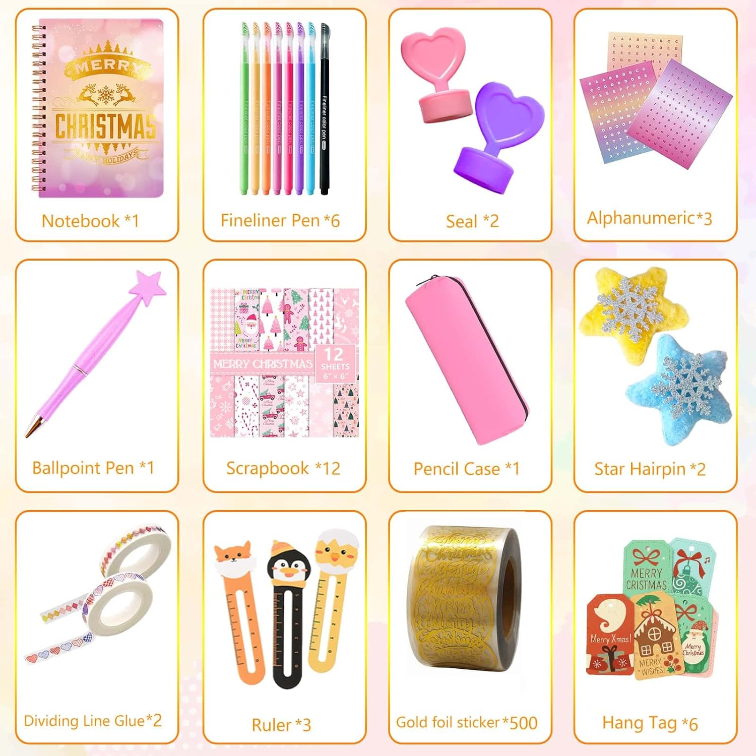 Advent Calendar 2025 for Girls - 24 Day Christmas DIY Journal Kit for Tween & Teen Girls, Stationery Set, Scrapbook & Diary Supplies Set, Journaling Art Crafts Kit, Creative Christmas Gifts for 8-14 Year Old Girl