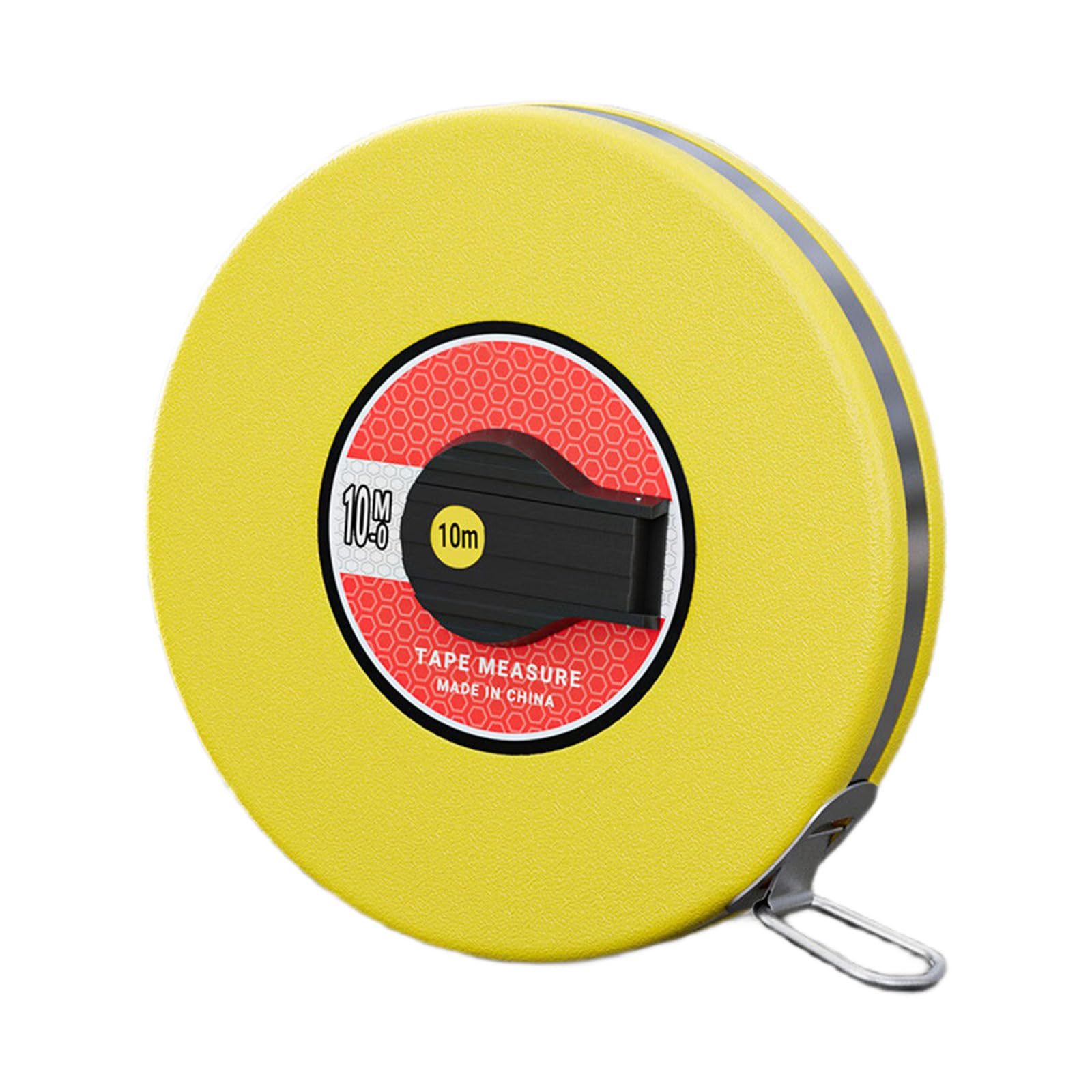 Alloneslife 10 Meters Easy To Use Fiberglass Tape Measure Featuring Smooth Roller Mechanism And Double Side Scale For Accurate Measuring Fiberglass Construction Measure Hand Crank Operate Ruler With Abs Shockproof Case