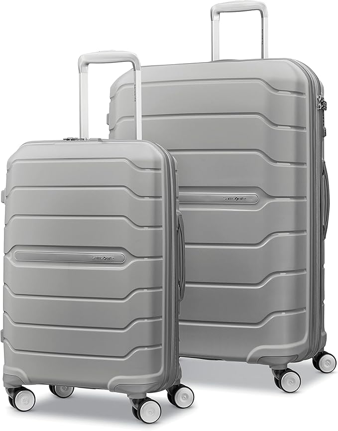 Samsonite Freeform Hardside Expandable with Double Spinner Wheels, Black, 2-Piece Set (21/28)