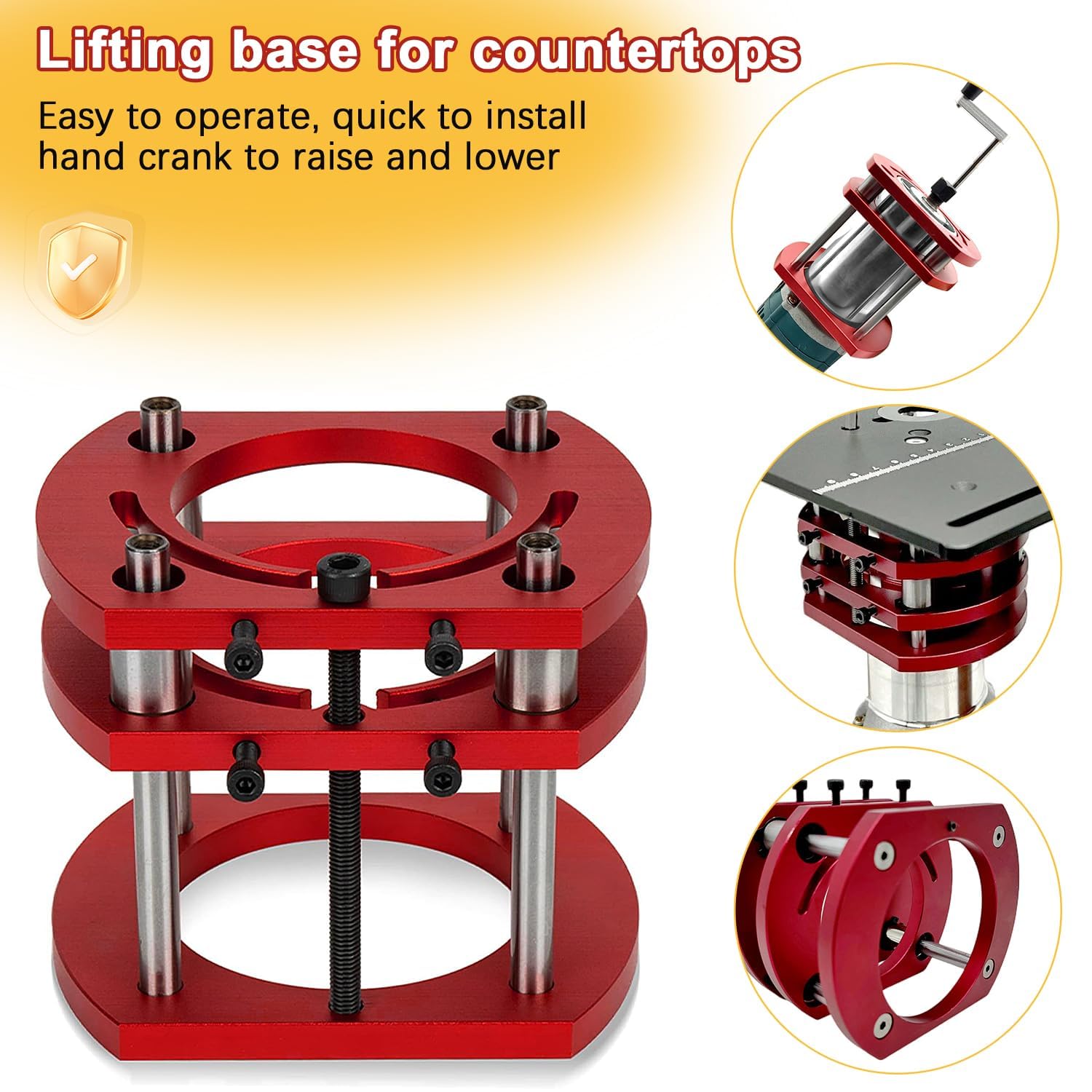 Frästisch für Oberfräse Einlegeplatte Set, OberfräSentisch und Tischfräsmaschine, Router Table, Planfräsvorrichtung, Maximum Lift 51mm, TischfräSe zum Nuten Zapfenschneiden BesäUmen und Anfasen
