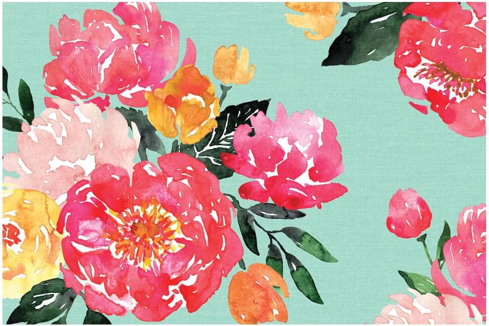 Carolina Creekhouse Vinyl Rug | Anna 057897CI | Vinyl Floor Mat | Decorative, Vintage, Waterproof, Eco-Friendly, Non-Slip | Pink, 3'x5'