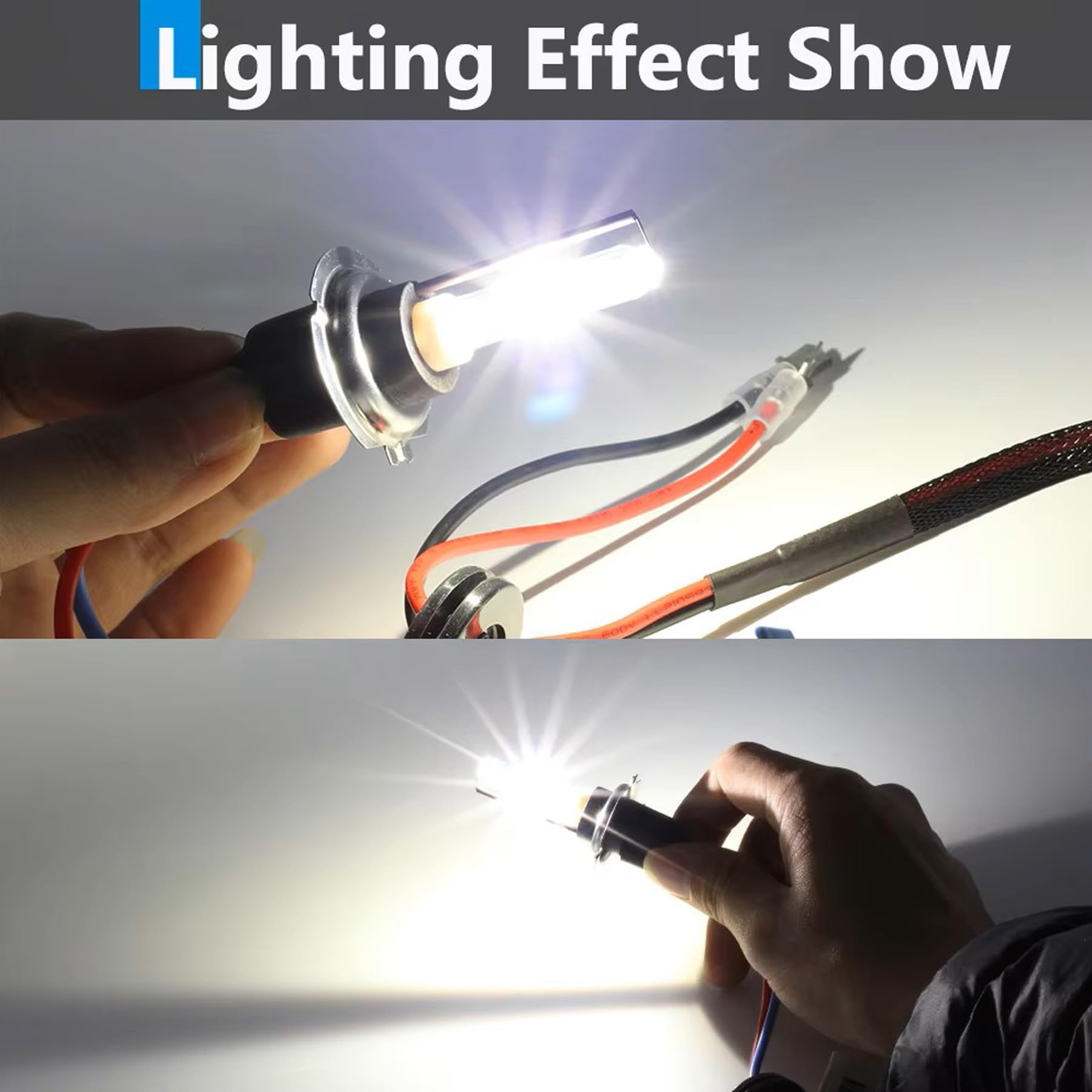 1 coppia di lampadine di ricambio per fari H7 HID Xenon, 35W 12000K Lampade per auto estremamente luminose