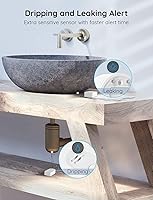 Vista 8 de Govee Sensor de agua wifi, paquete de 1, detector inteligente de fugas de agua, alarma ajustable de 100 dB adecuada para el hogar y sótano, alerta