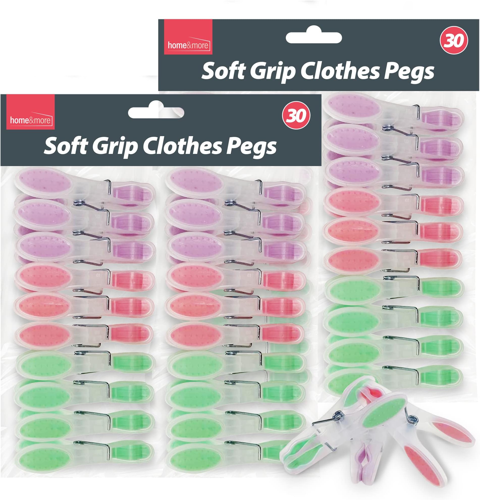 KONE 48 Pieces Strong Clothes Pegs for Laundry Washing Line Airer