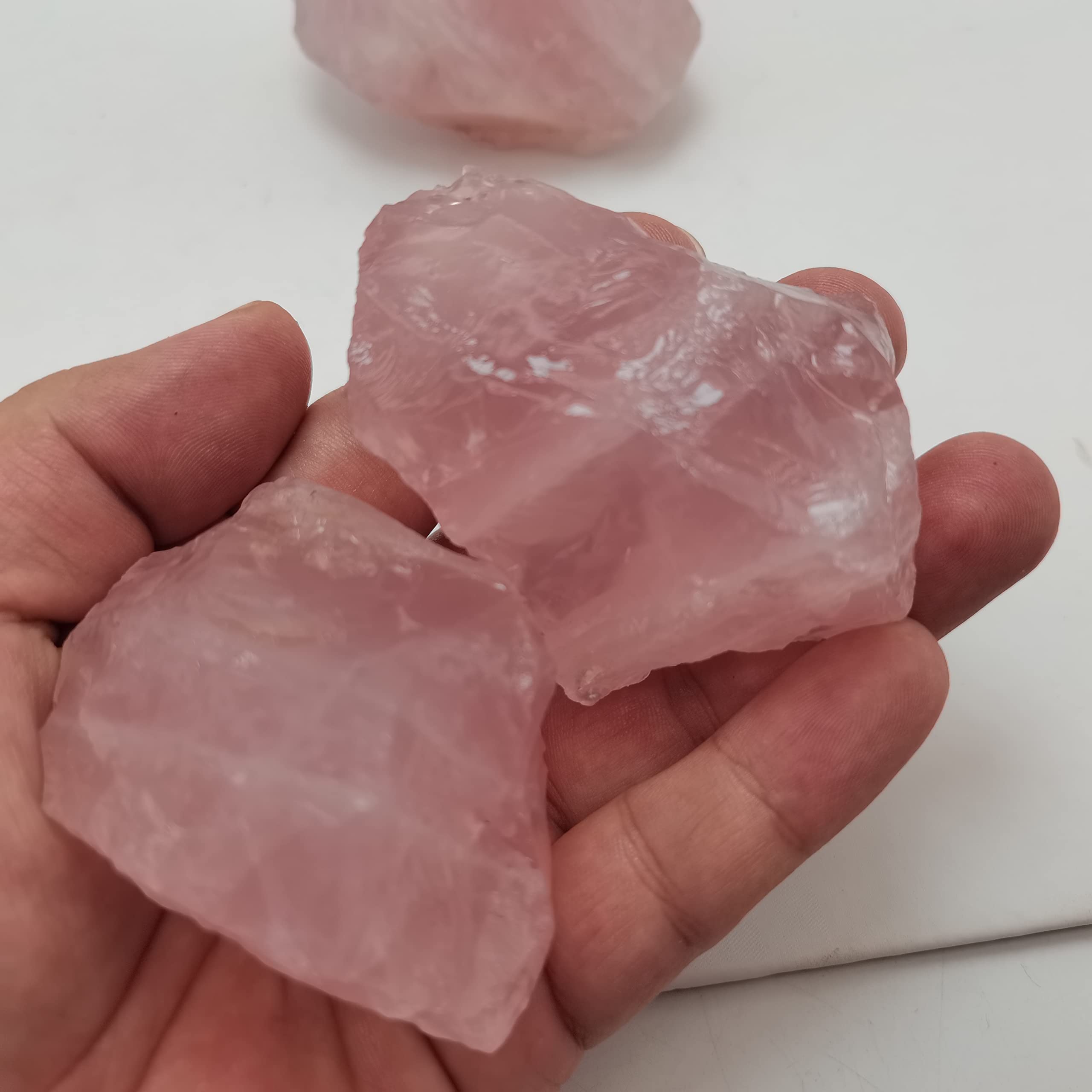 Tbkoly Meditación Decoración for el hogar, 260 g Cristal Rosa Natural Cuarzo Rosa Crudo Áspero Curación Mineral Espécimen Roca Piedra Decoración for el hogar Regalo 1pc Regalos, Cristal Natural