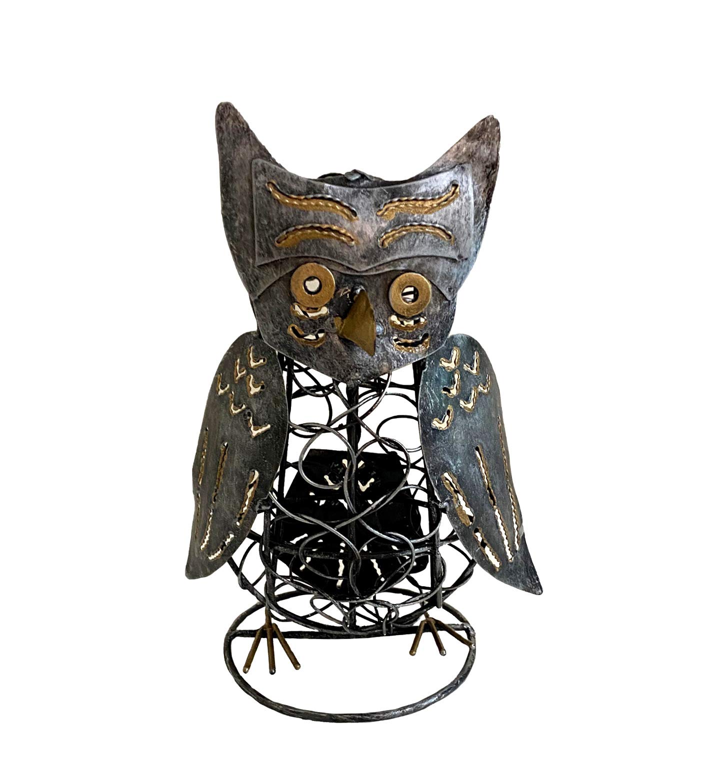 Amazon.com: Metal Owl Statue Reclaimed Metal Hand Crafted