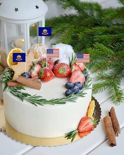 Miniatura 6 de 100 unidades de bandera de identificación de Idaho de Estados Unidos, palillos de dientes del estado de Idaho, mini adornos pequeños de Idaho para