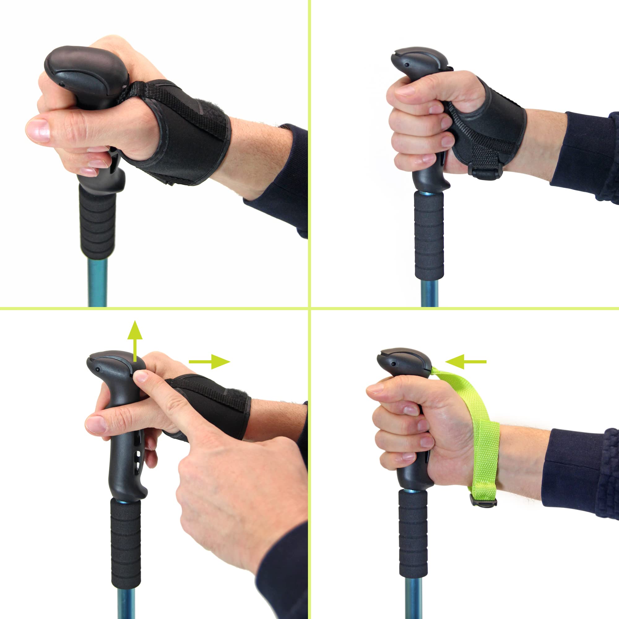 Daikoku - Bastoni da Trekking Estensibili 65-135cm | Leggeri e Resistenti in Alluminio | Impugnatura Ergonomica | Adatti a Tutti i Terreni con 6 Punte e Zaino Trail | Montagna, Trekking e Camminata
