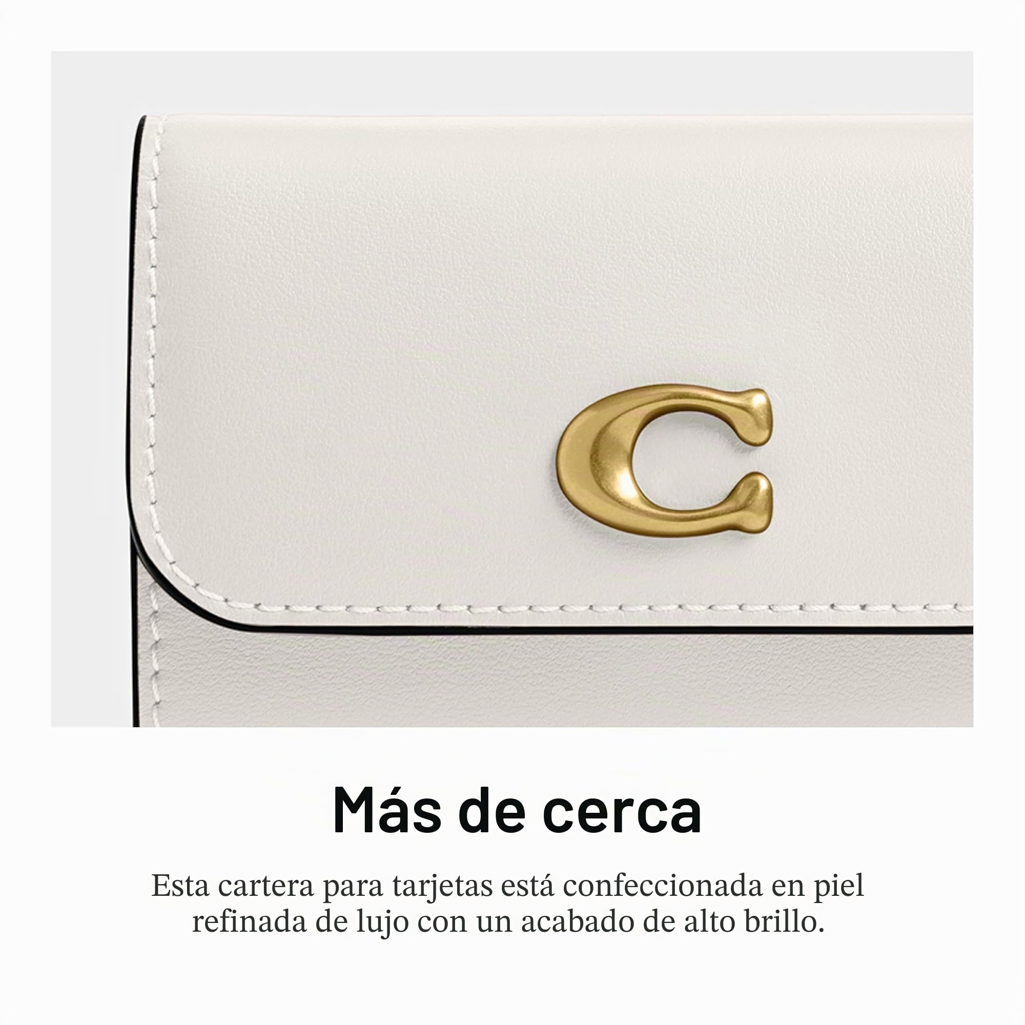 Coach Cartera Esencial con Tarjetero para Mujer, B4/Tiza, Talla única