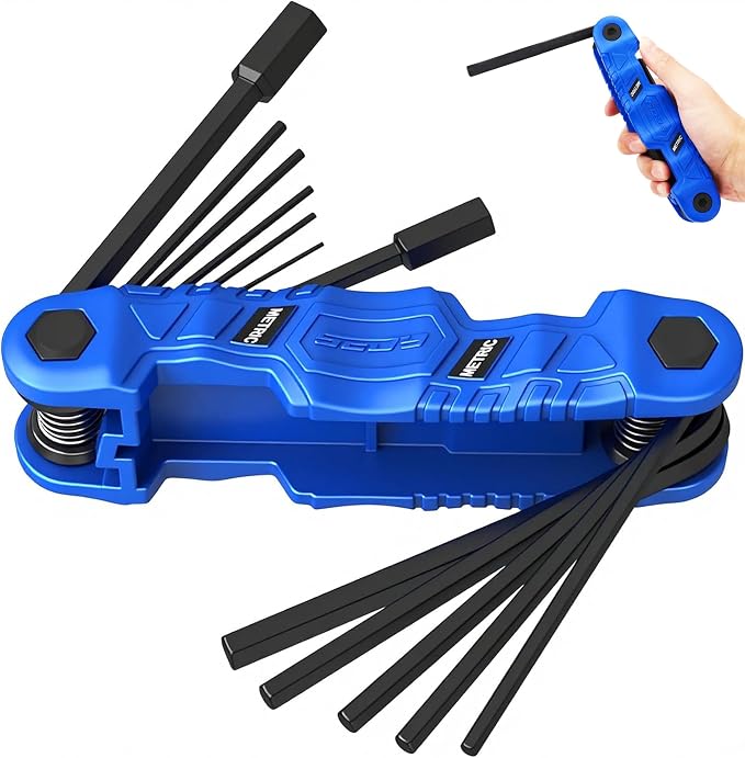 Portable Allen Key SEDY 12-Piece Large Folding Allen Key Set Metric (1.5-12mm), Heavy Duty ...