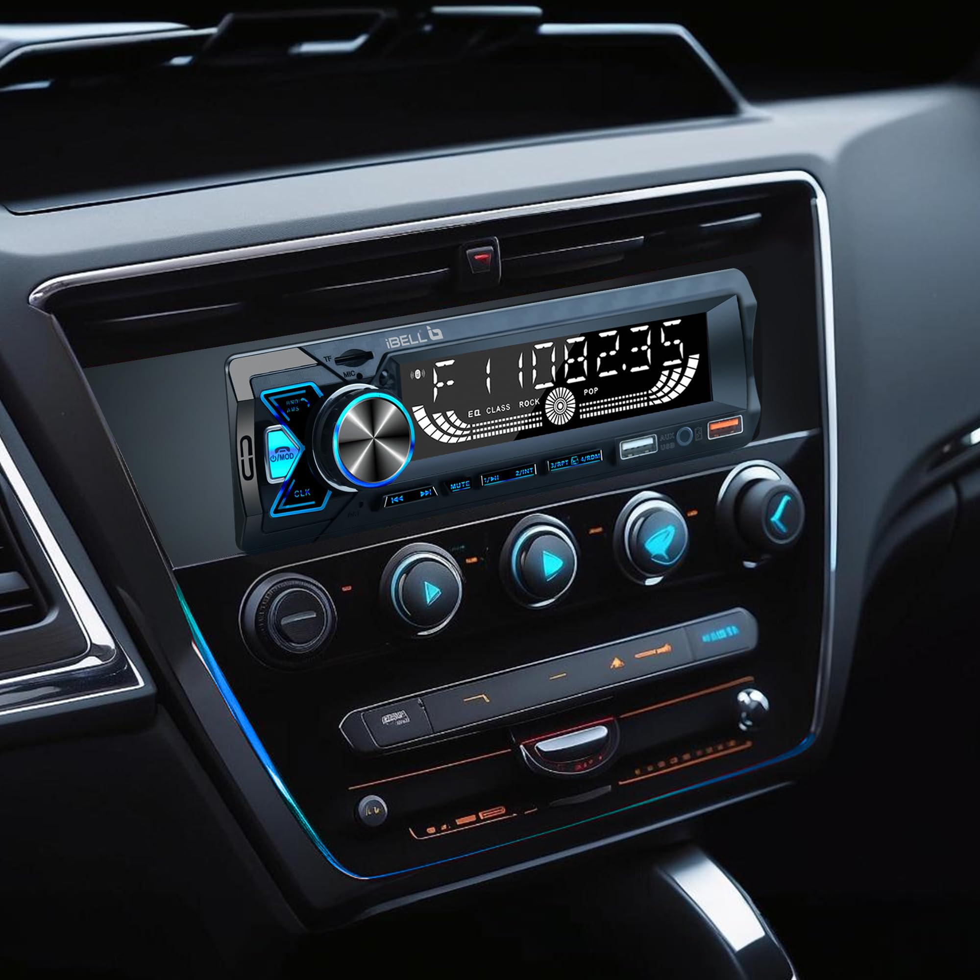 IBELL DXP 650 Car Audio System with Bluetooth, FM, Dual USB, AUX, SD Card, LCD Display Remote Control Car Audio Player — Amazon image 5