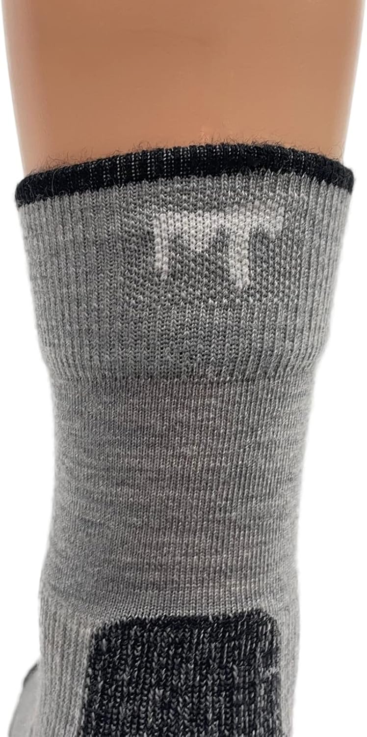 USA Made - Micro Cushion Crew Socks - Hiking Socks - Merino Wool - Mountain Heritage