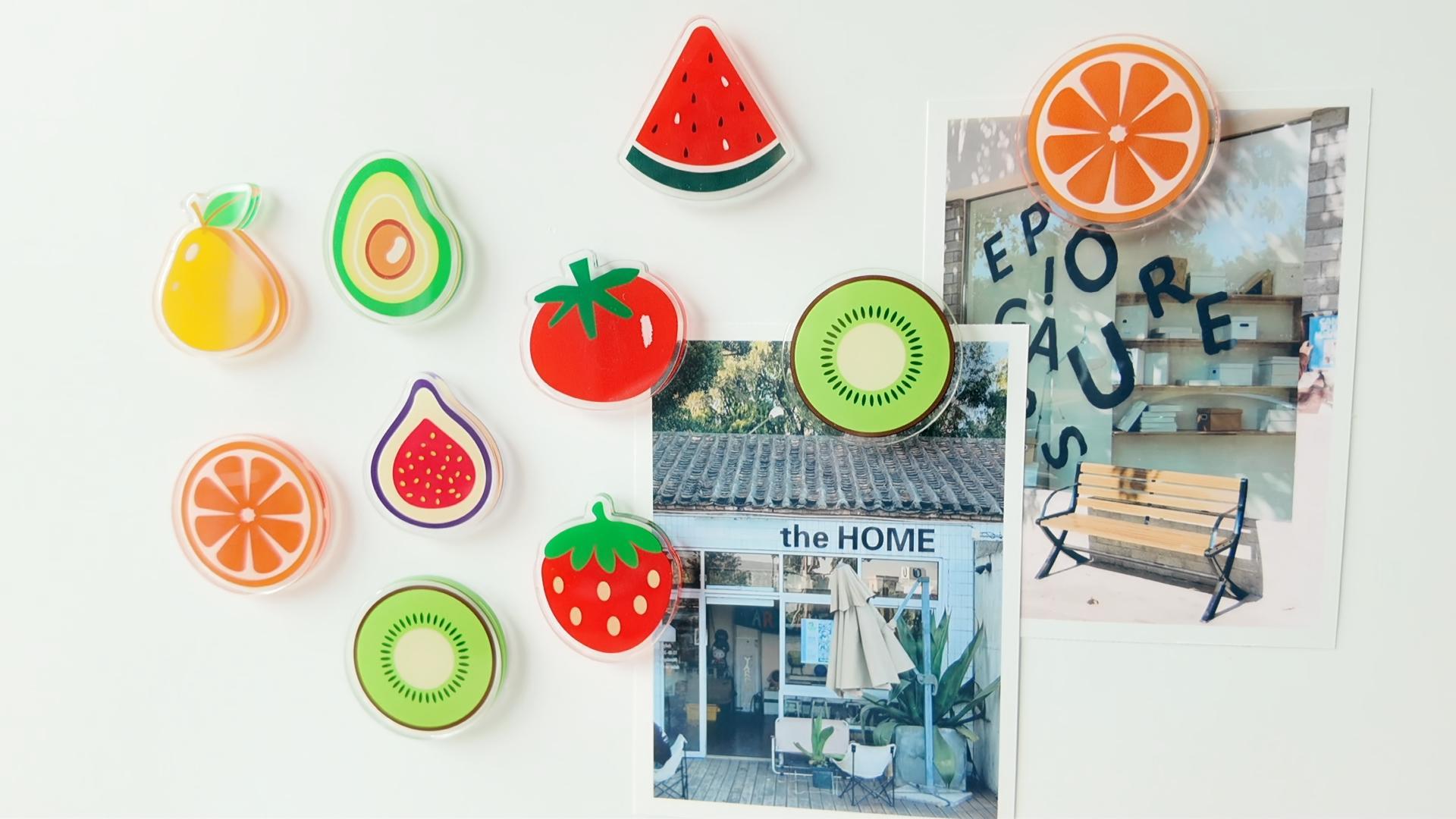 Set de 9 Imanes Decorativos para Refrigerador Frutas 1.55 pulg miniatura 7