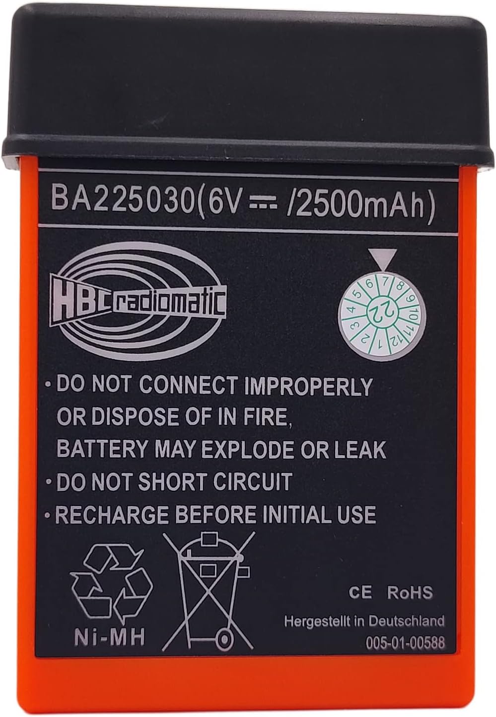 SHENYANG 2500mAh BA225030 6V Ni-Mh Battery for HBC Crane Remote Pump Truck Battery