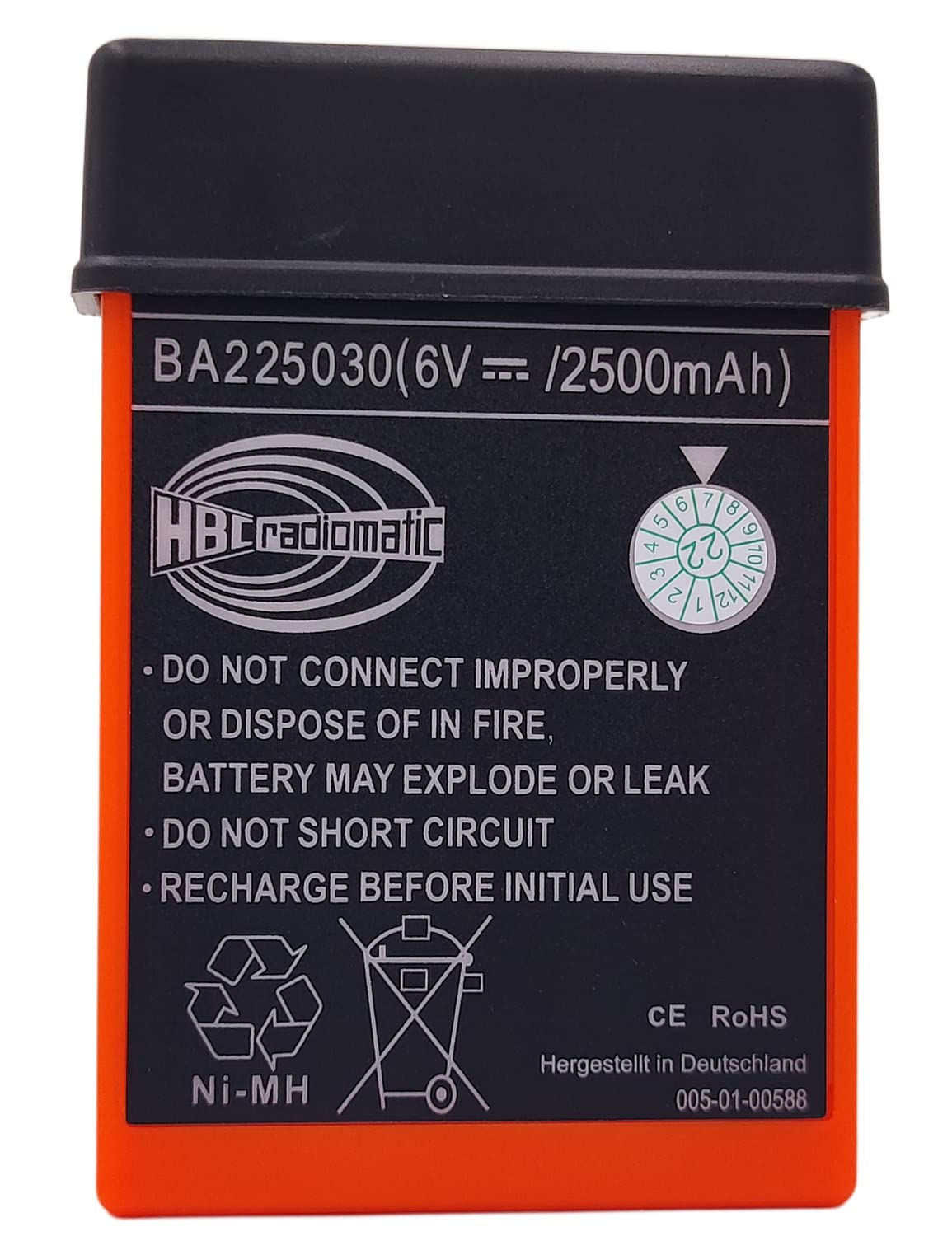 SHENYANG 2500mAh BA225030 6V Ni-Mh Battery for HBC Crane Remote Pump Truck Battery
