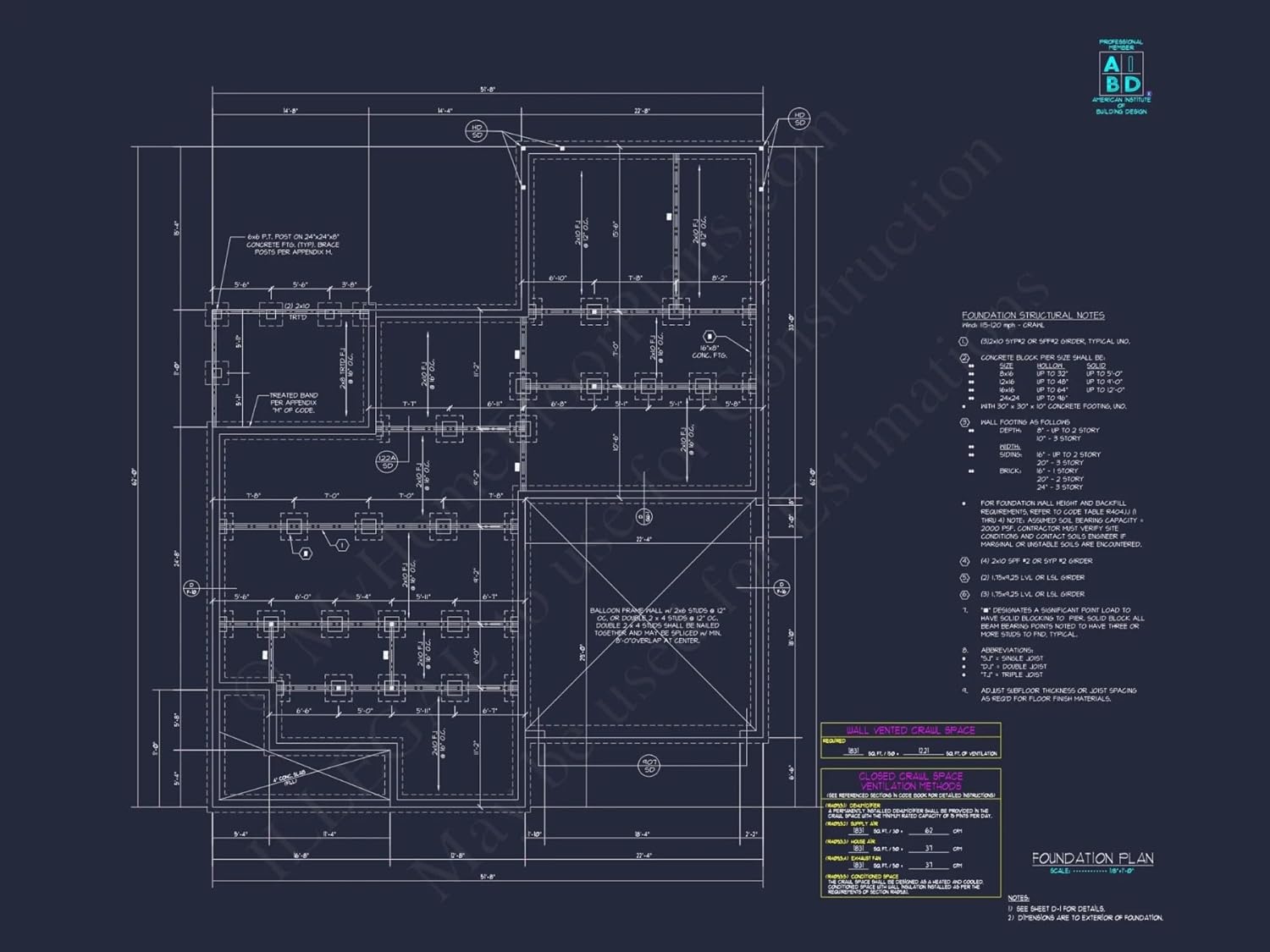 20-1084 HOUSE PLAN - Modern House Architectural CAD Plan with 2 Floors & 4 Beds