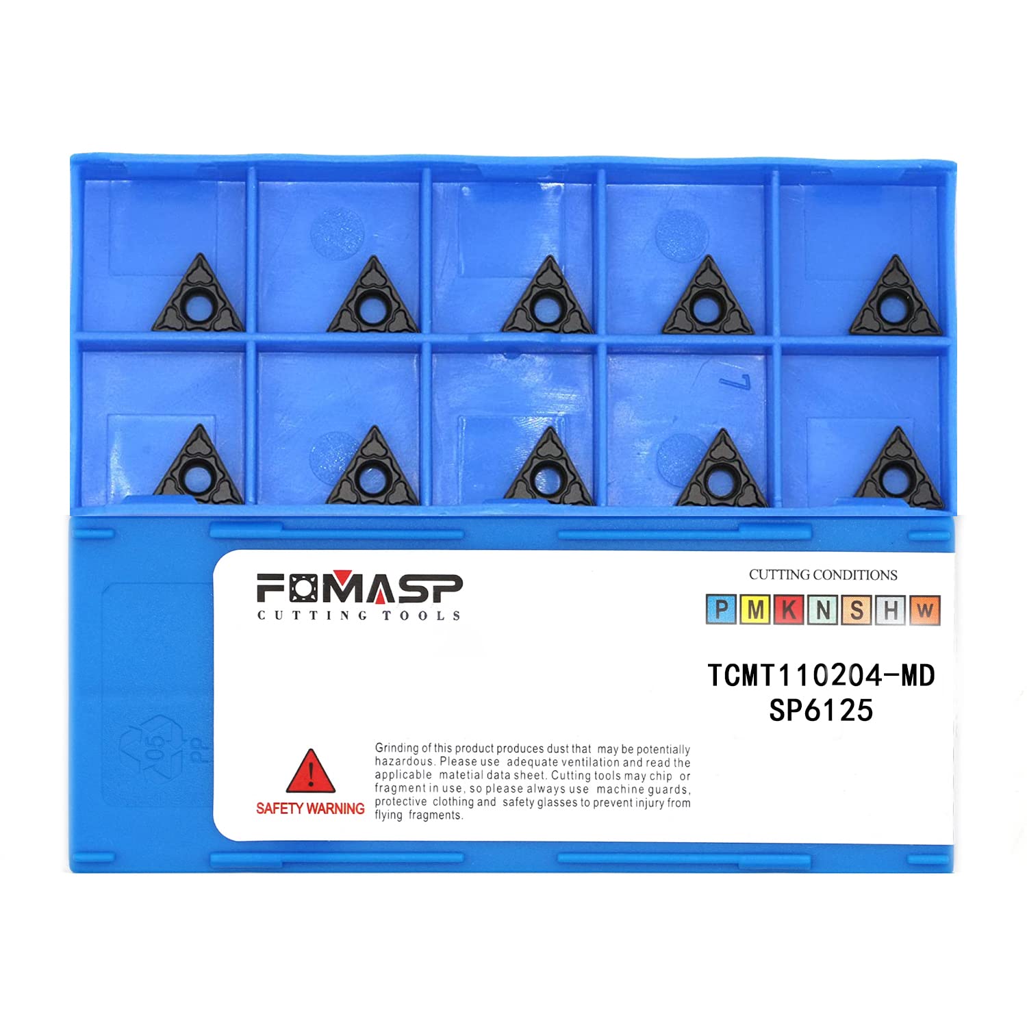 TCMT21.51 / TCMT110204-PM of CNC Carbide Inserts for Semi-Finishing Metal Steel Turning Cutting Tools,10 PCS.