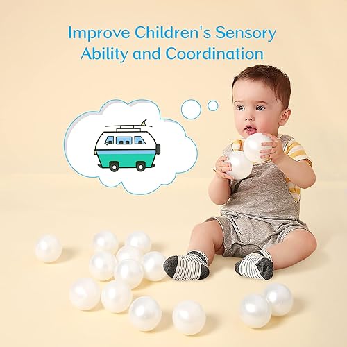 Miniatura 8 de Pelotas para niños, bolas de repuesto de plástico de 2.2 pulgadas, paquete de 100 unidades, colores brillantes, sin ftalatos y BPA, incluye una