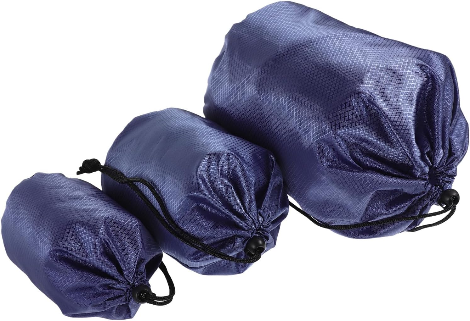 3pcs Drawstring down Jacket Compression Storage Bag, Waterproof 600d Oxford Cloth Stuff Sack and Jacket, Lightweight Travel Organizer for Outdoor Adventure and Everyday Storage