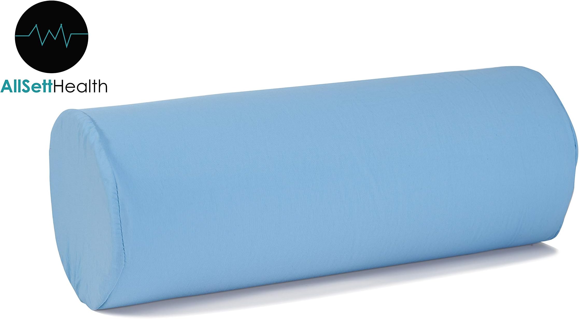 Round Cervical Roll Bolster Pillow Cushion with Removable Washable Cover, Ergonomically Designed for Head, Neck, Back, and Legs || Ideal for Spine and Neck Support During Sleep, Sky Blue