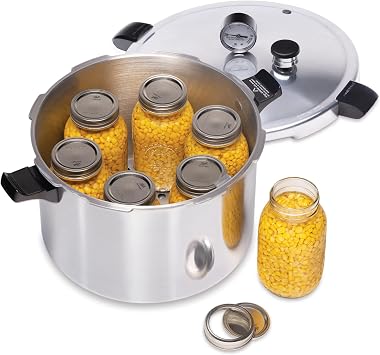 Presto 01755 16-Quart Aluminum canner Pressure Cooker, One Size, Silver